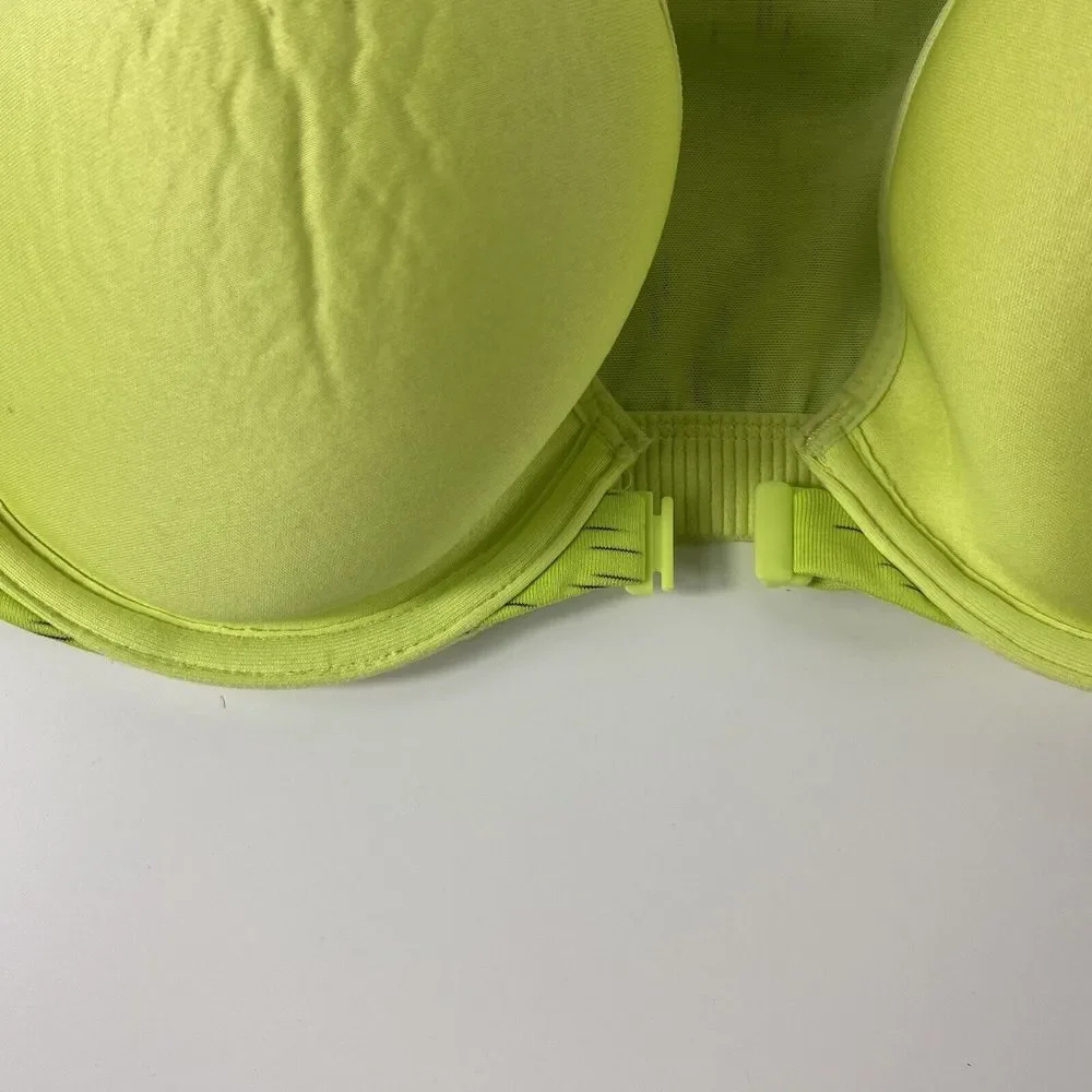 Victoria's Secret 34D Sport Bra‎ VSX Padded Front Zip Clasp Racerback Underwire